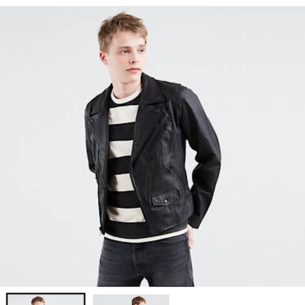 Levi’s Leather Moto Jacket - SMALL.